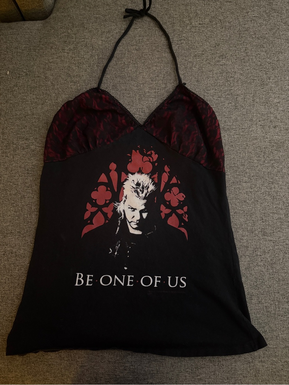 Upcycled Lost Boys David Lace Halter Top XS/S